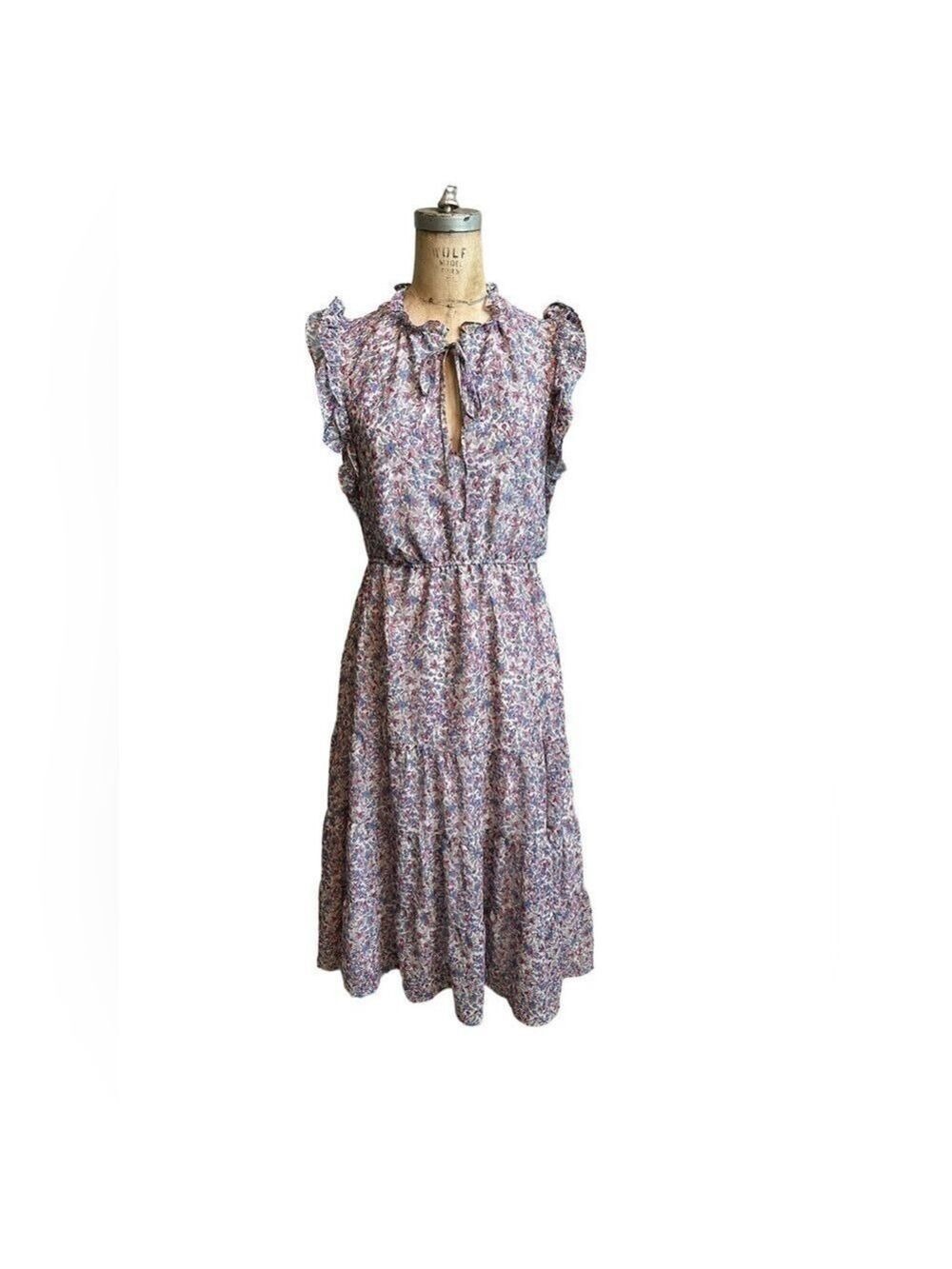 BB Dakota Steve Madden BM18641W Multicolor Floral Fit & Flare Dress M